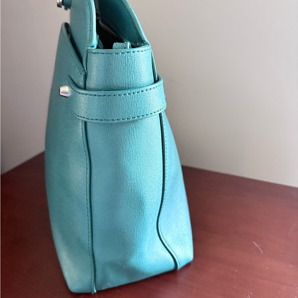 Furla Agata Leather Satchel in Teal Blue. LNC - Picture 11 of 16